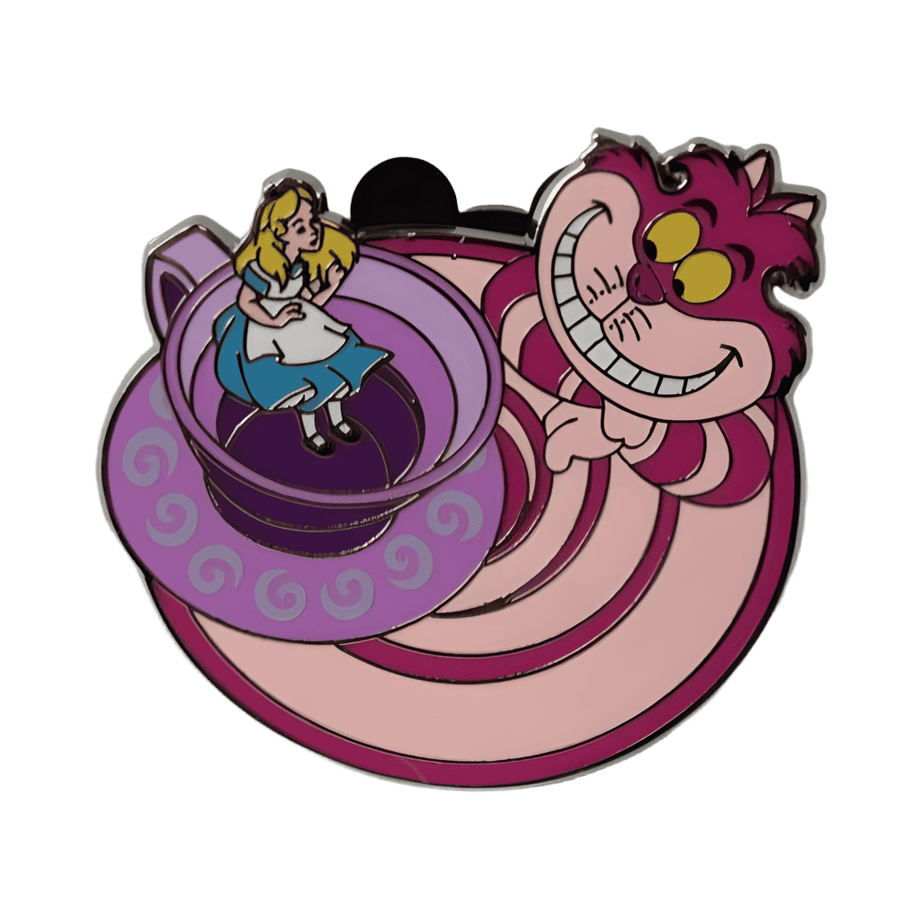 Cheshire Cat w/ Alice in tea cup Disney pin