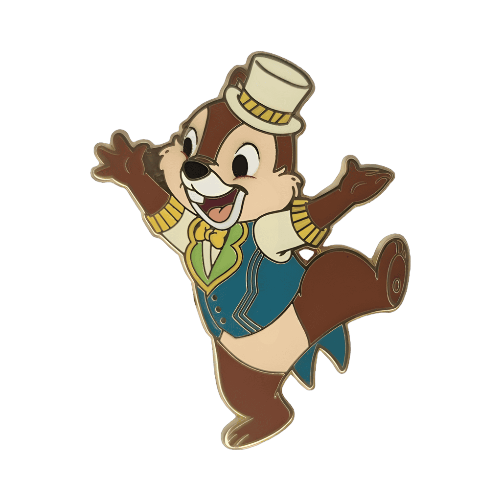Chip and Dale Celebrating Pin Set - Chip Jumping Disney pin