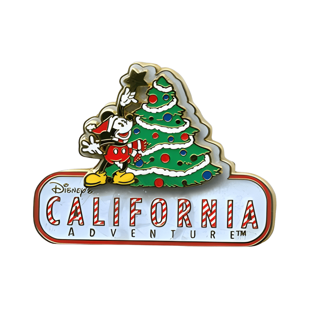 Disney California Adventure Mickey Decorating Christmas Tree Disney pin