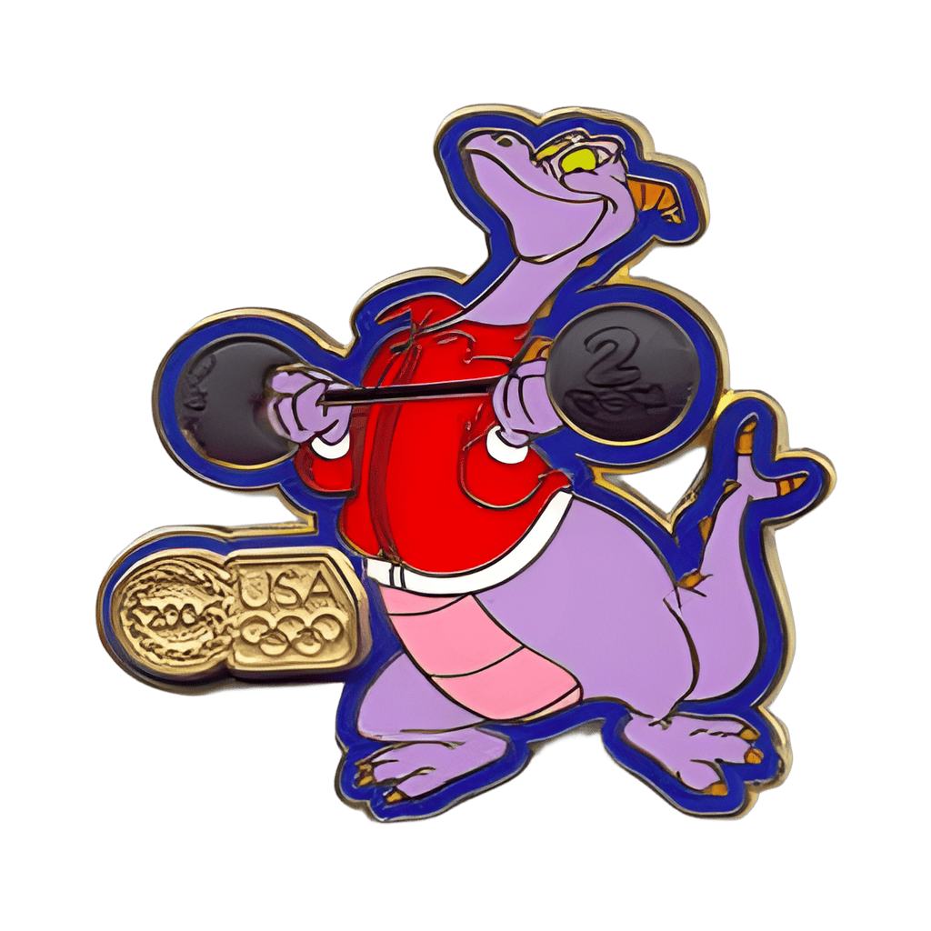 Figment Weightlifting Disney pin