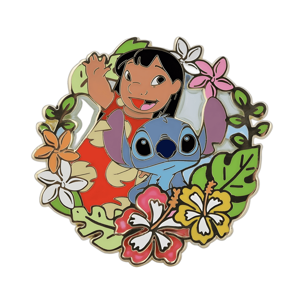 Floral Circle Portrait Disney pin
