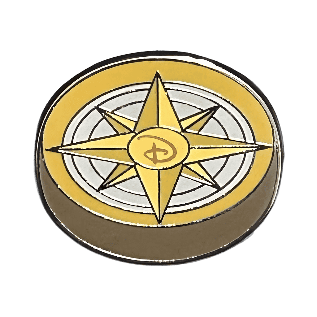 Magnetic Bugle Player and Explorer Pin Set - Compass Disney pin