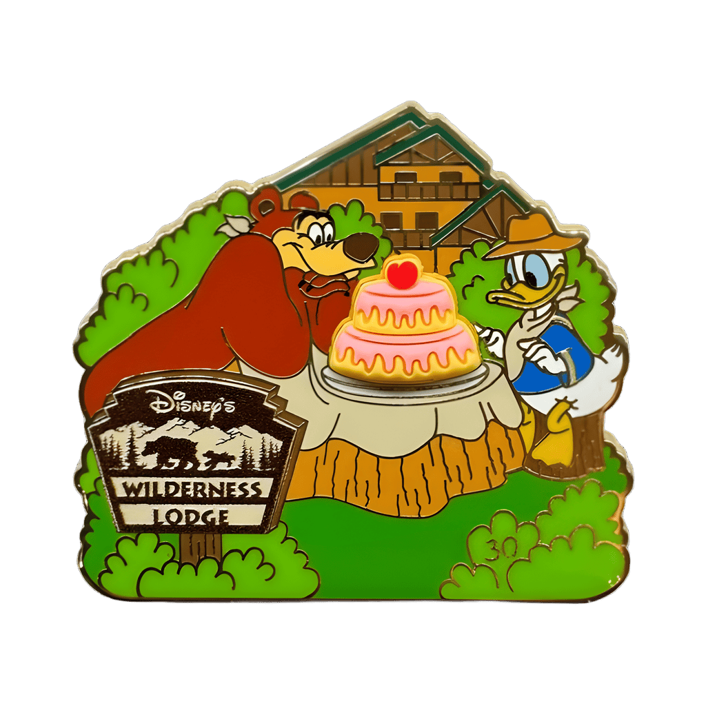30th Anniversary — Humphrey and Donald with Cake Disney pin