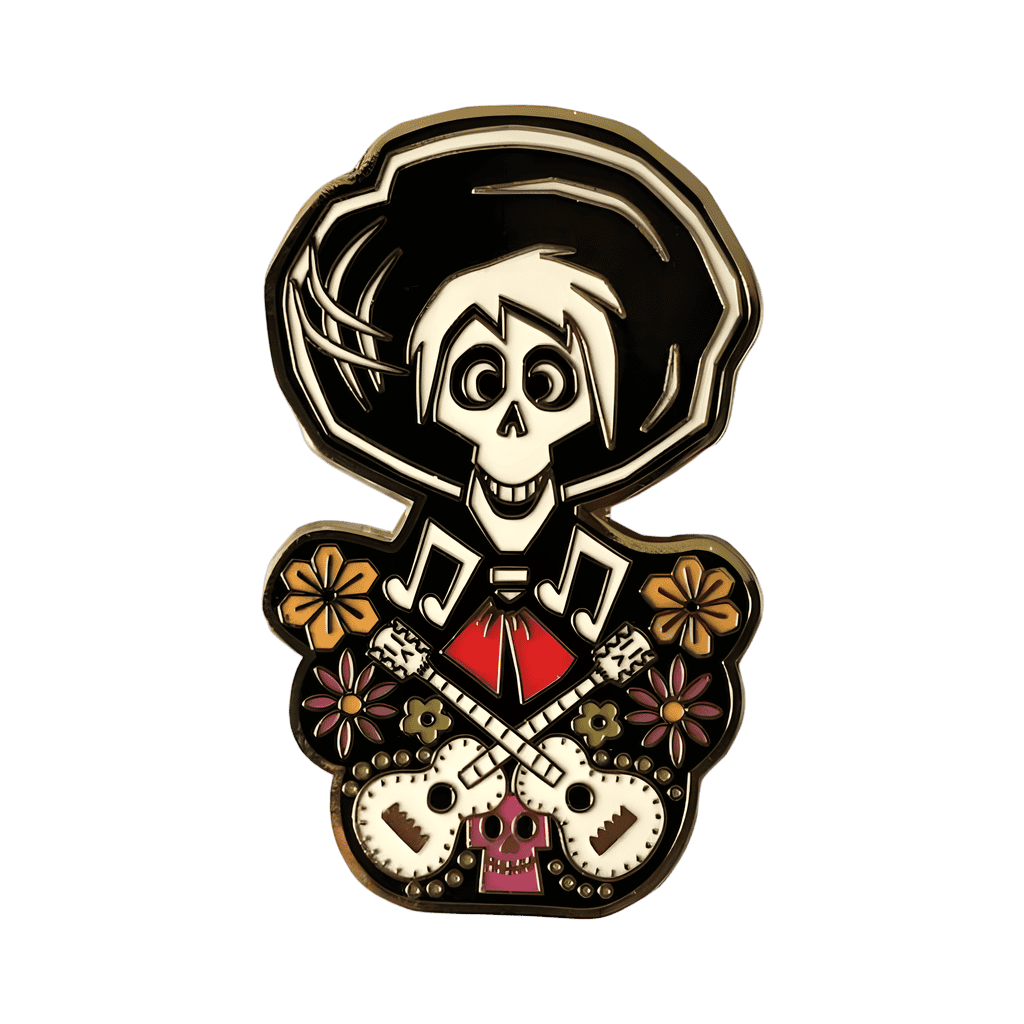Hector with crossed guitars Disney pin