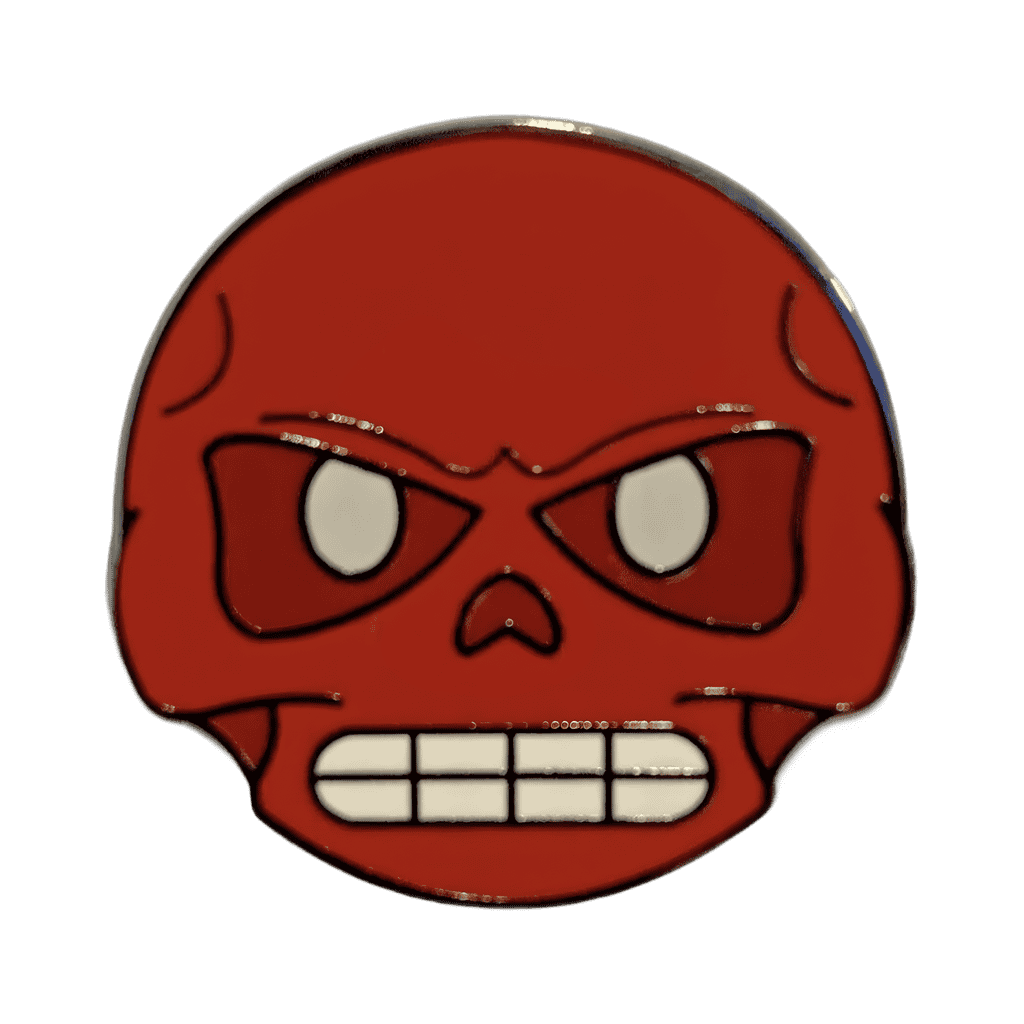 Red skull Disney pin
