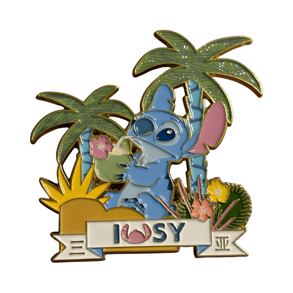 Shanghai - Stitch Drinking Coconut on Beach Disney pin