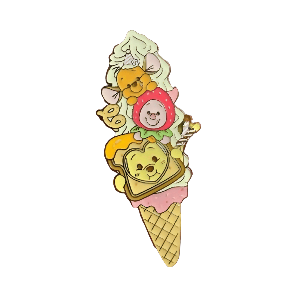 Pooh, Piglet and Roo Ice Cream Cone Disney pin