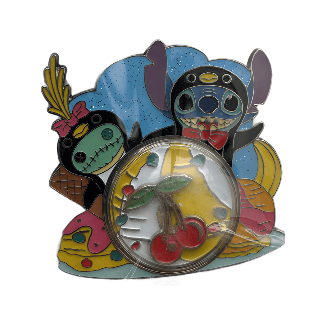 Stitch and Scrump as Penguins Ice Cream and Cherry Bubble Disney pin