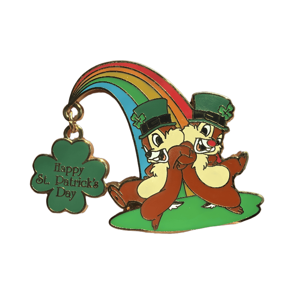 Chip and Dale St Patrick’s Day Disney pin