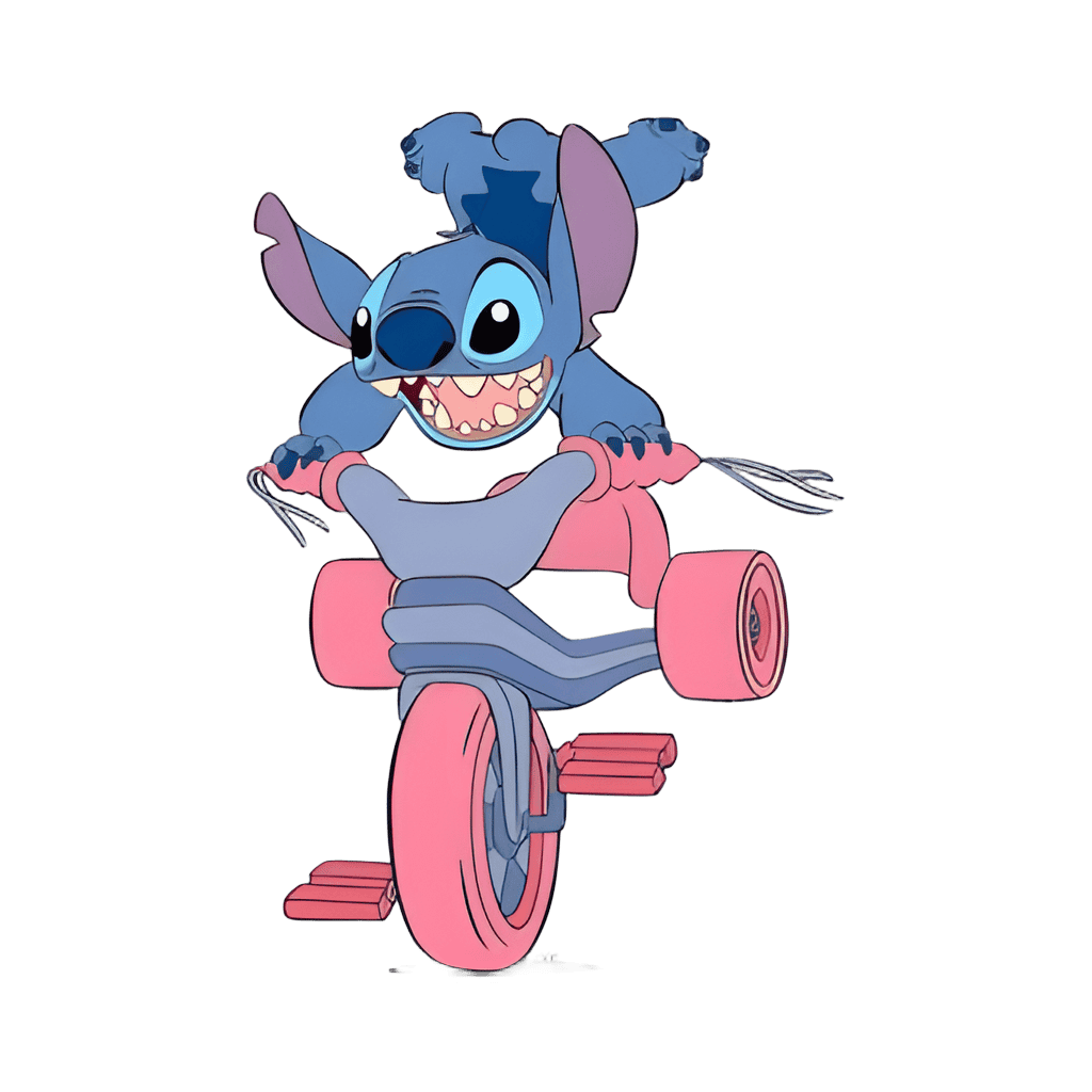 Stitch on tricycle Disney pin