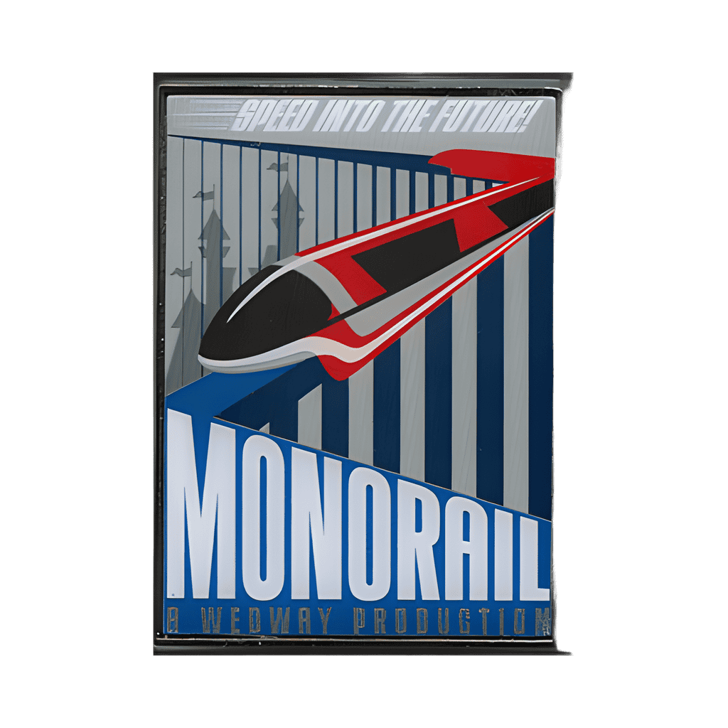 Monorail Retro Poster Disney pin