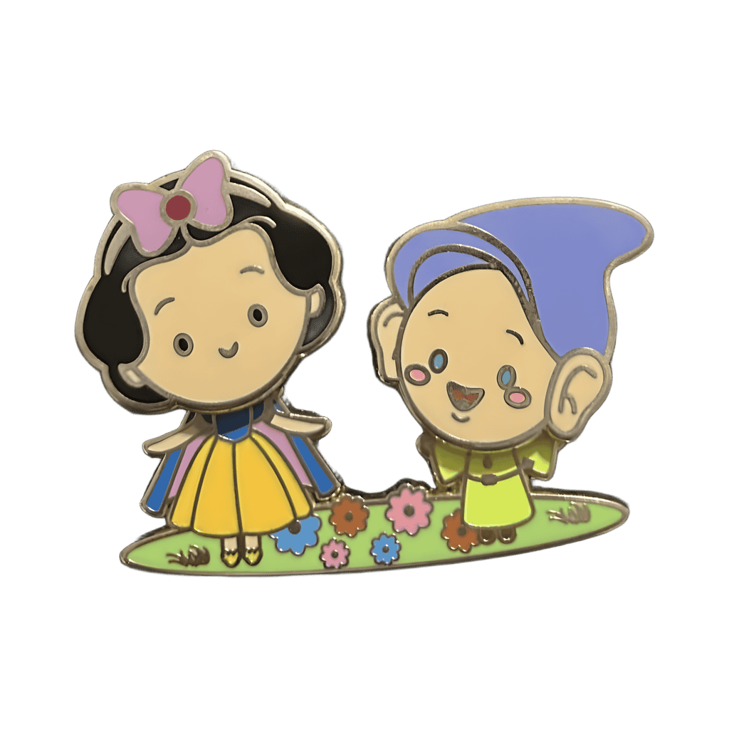 Show white and Dopey bobble heads Disney pin