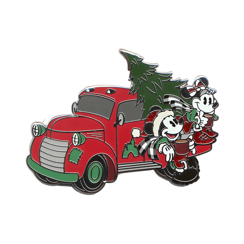 Mickey & Minnie Mouse with Red Truck Disney pin