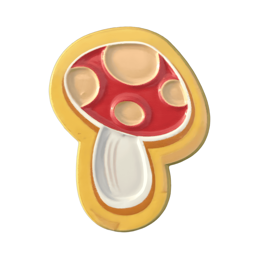 Sugar Cookie Mushroom Disney pin