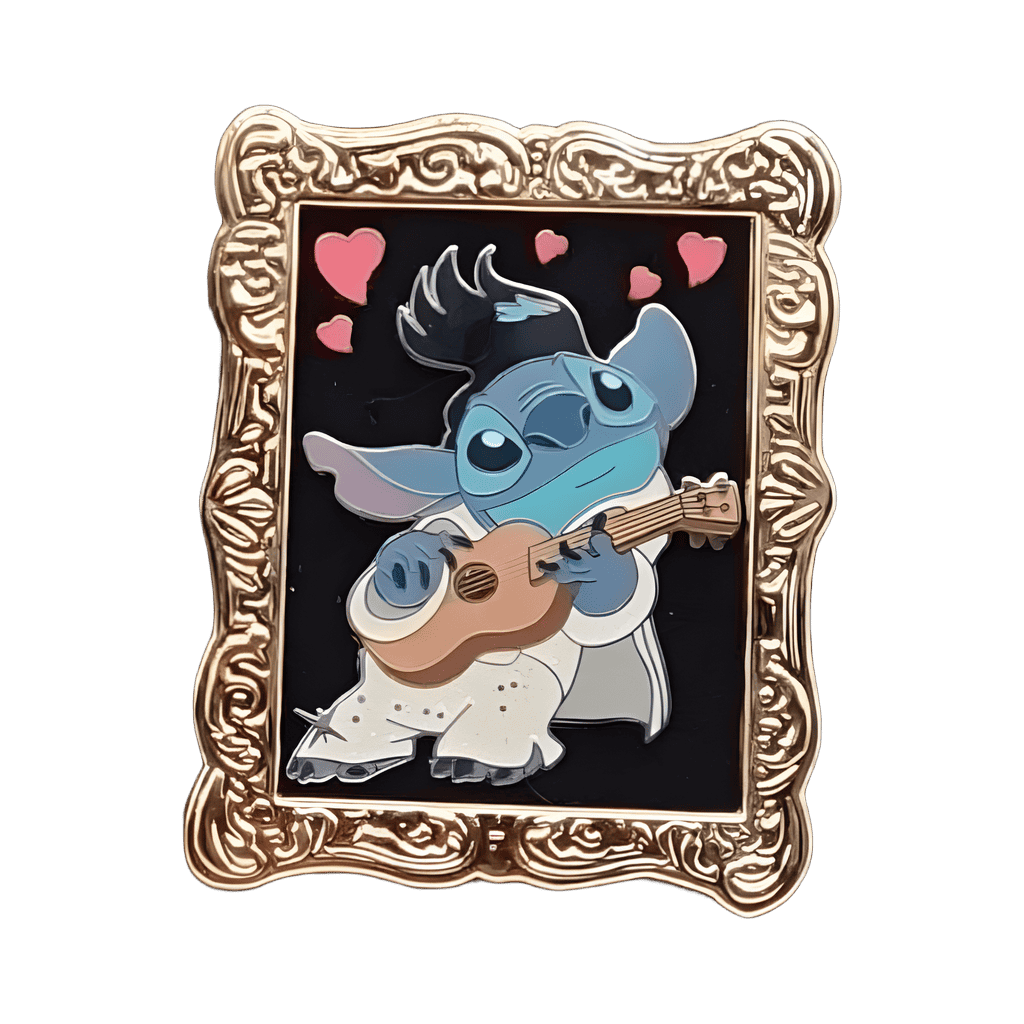Susan Foy - Stitch as Elvis Gold Frame Disney pin