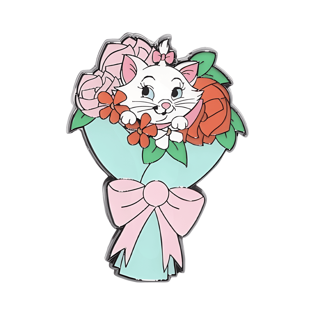 Marie floral bouquet Disney pin