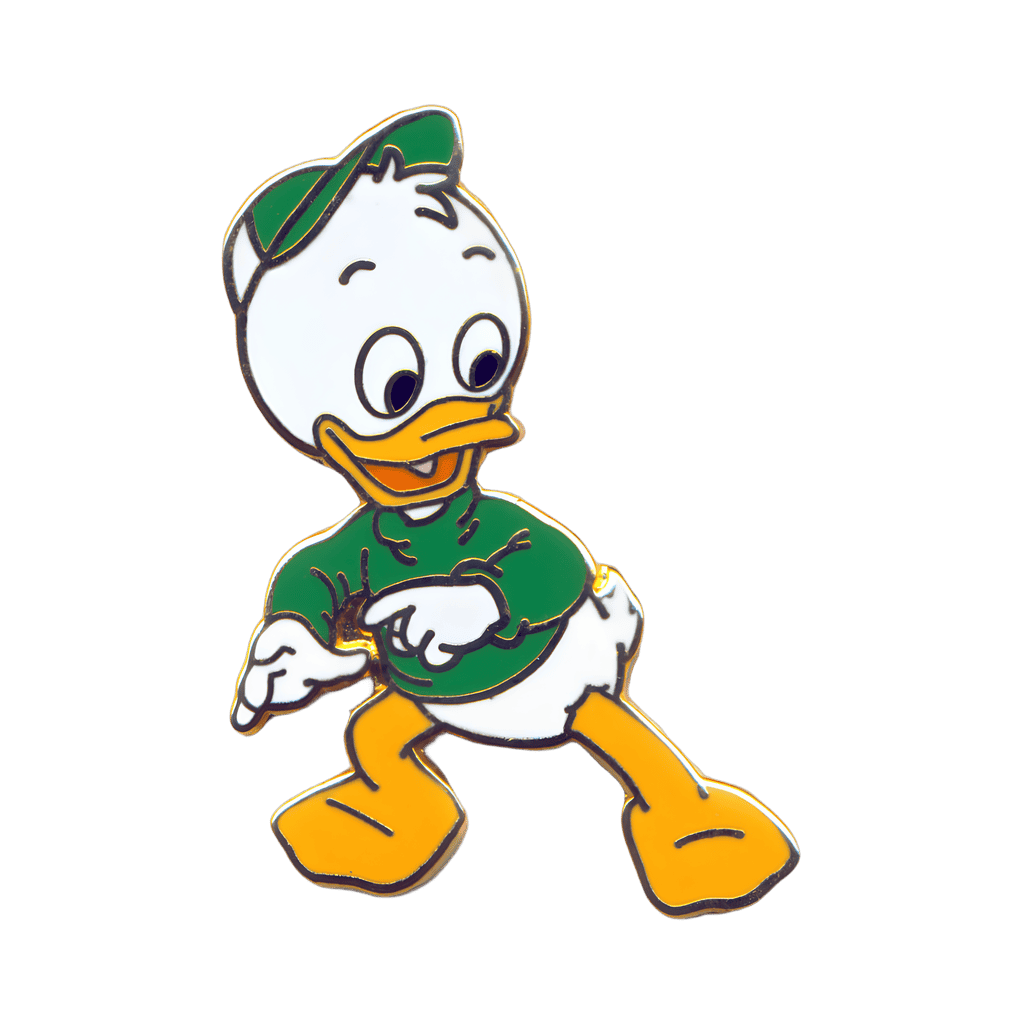Louie looking down to his left. Disney pin