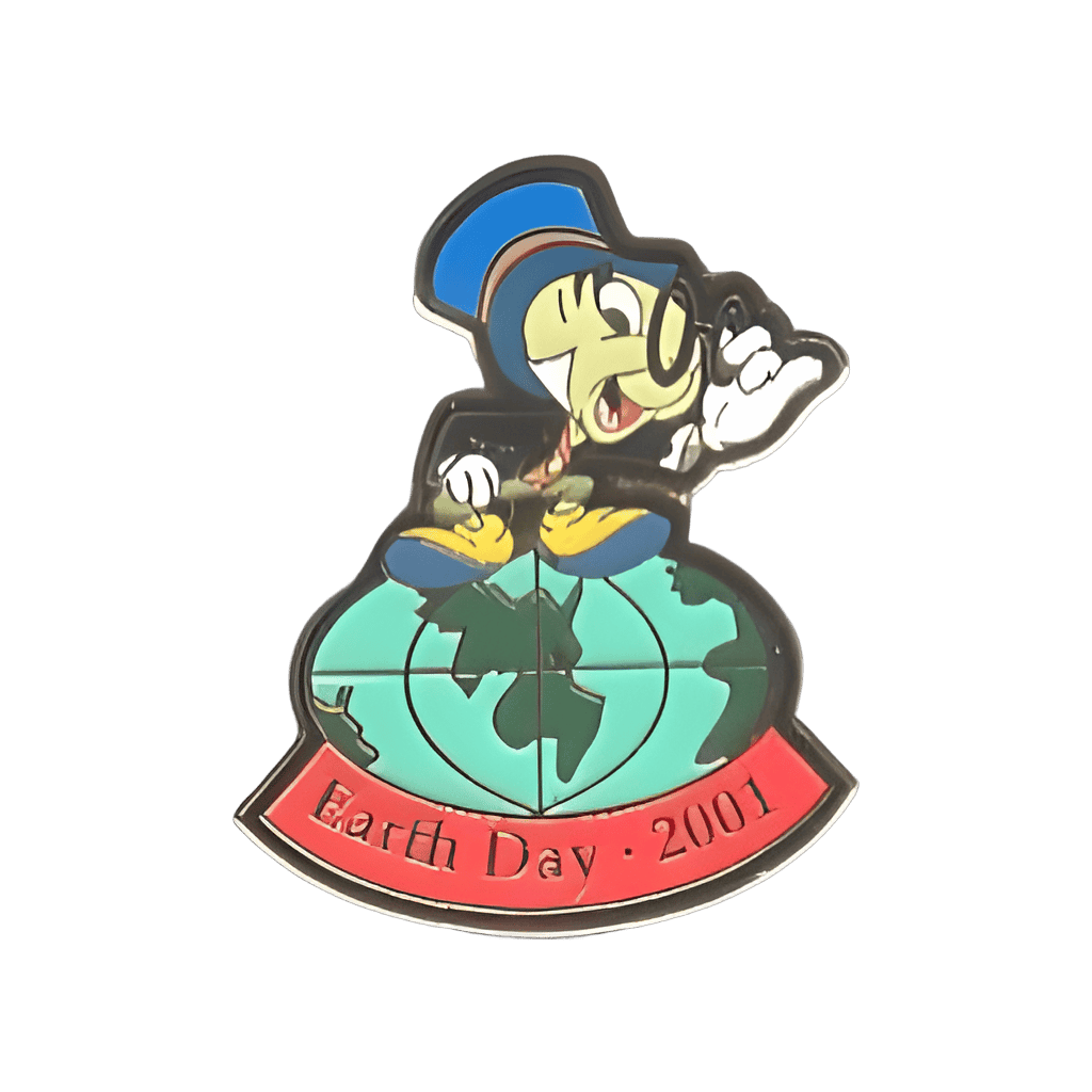 2001 - Jiminy Cricket on Globe Disney pin