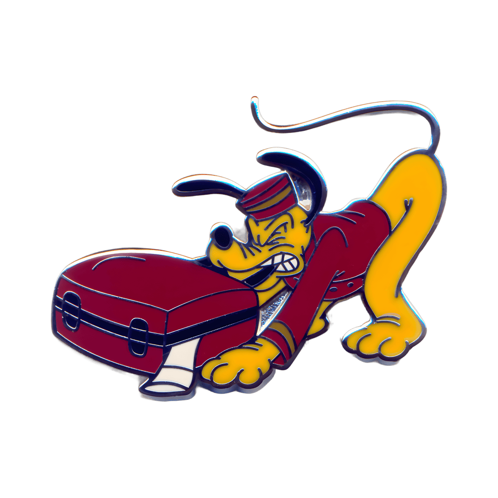 Pluto Dragging a Suitcase Disney pin