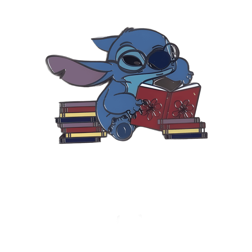 Stitch Reading A Book Disney pin