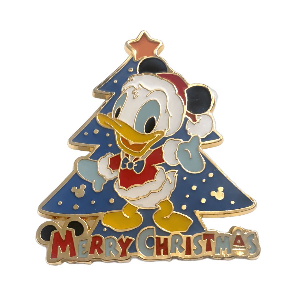 Santa Donald in Front of a Blue Tree Disney pin