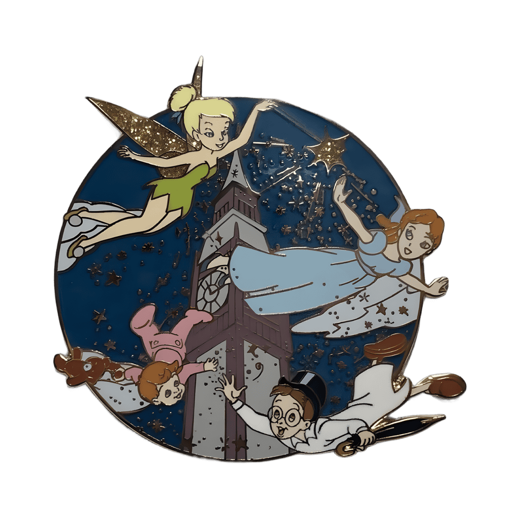 Tinker Bell, Wendy, John and Michael - Flying - Princess Icon Disney pin