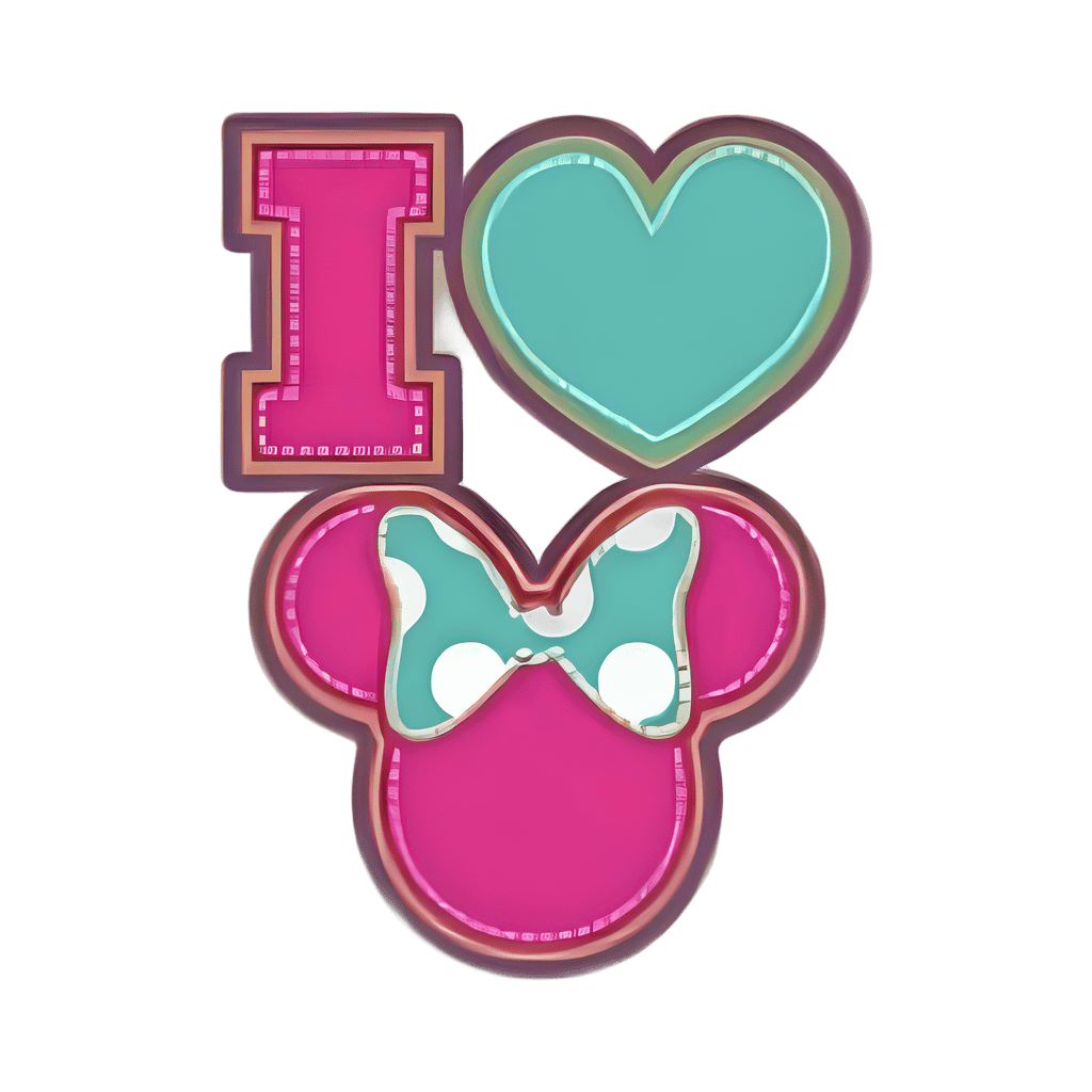I Heart Minnie Stitched Disney pin