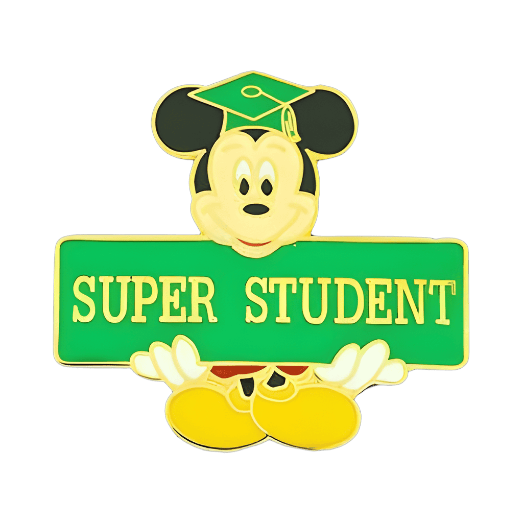 Super Student Award (Green) Disney pin