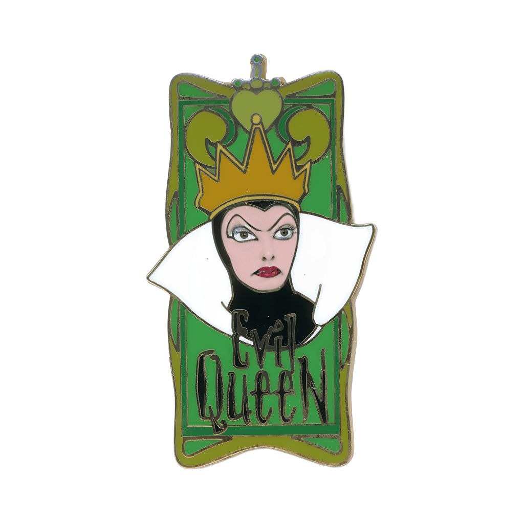 Evil Queen on a Green Background Disney pin