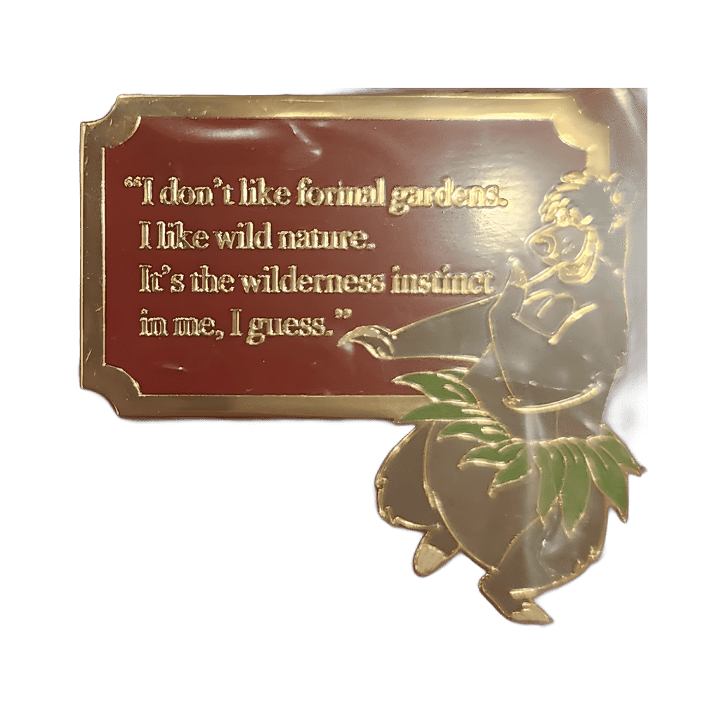 Walt Disney Quote Plaques Framed Set — "I Don't Like Formal Gardens ..." Disney pin