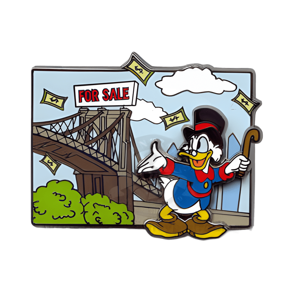 Scrooge McDuck by the Brooklyn Bridge Disney pin