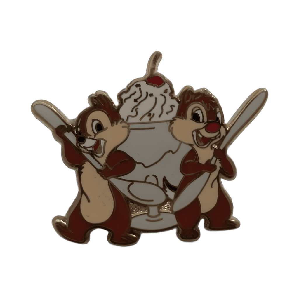 Chip & Dale In Front of a Sundae Disney pin
