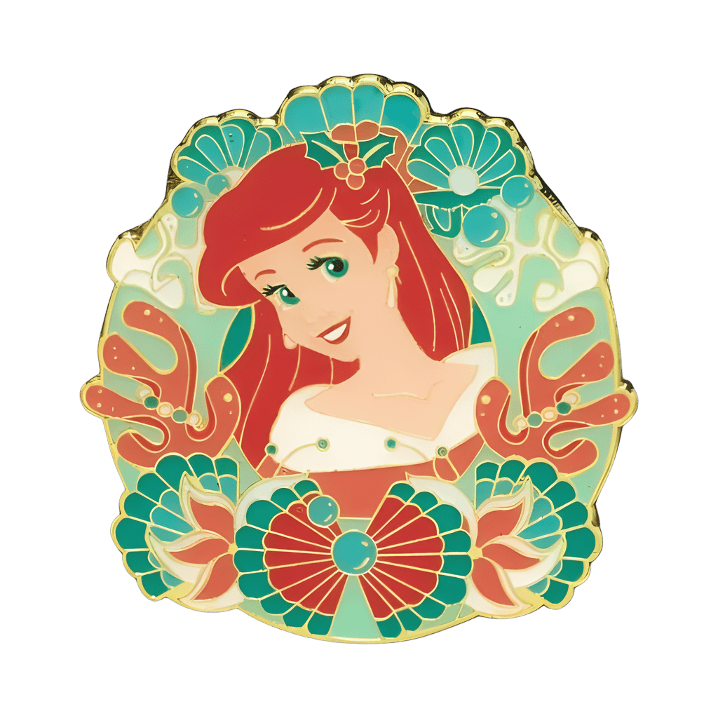 Ariel Seashell Wreath Disney pin