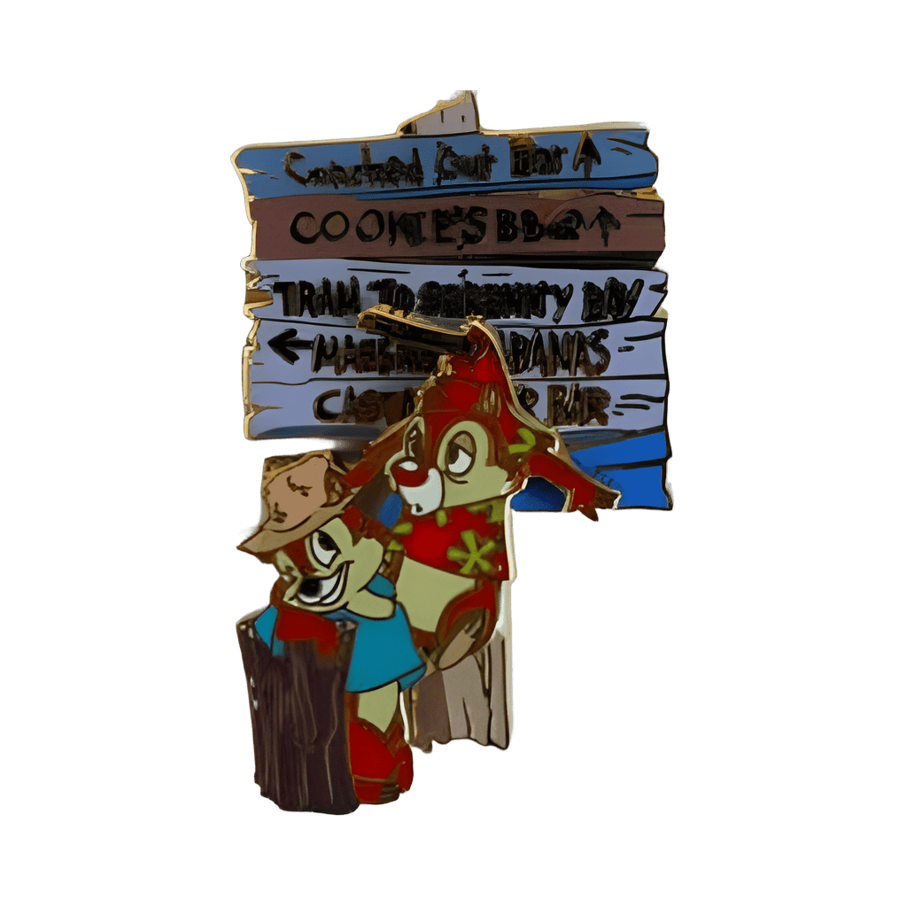 Chip and Dale Sign Disney pin
