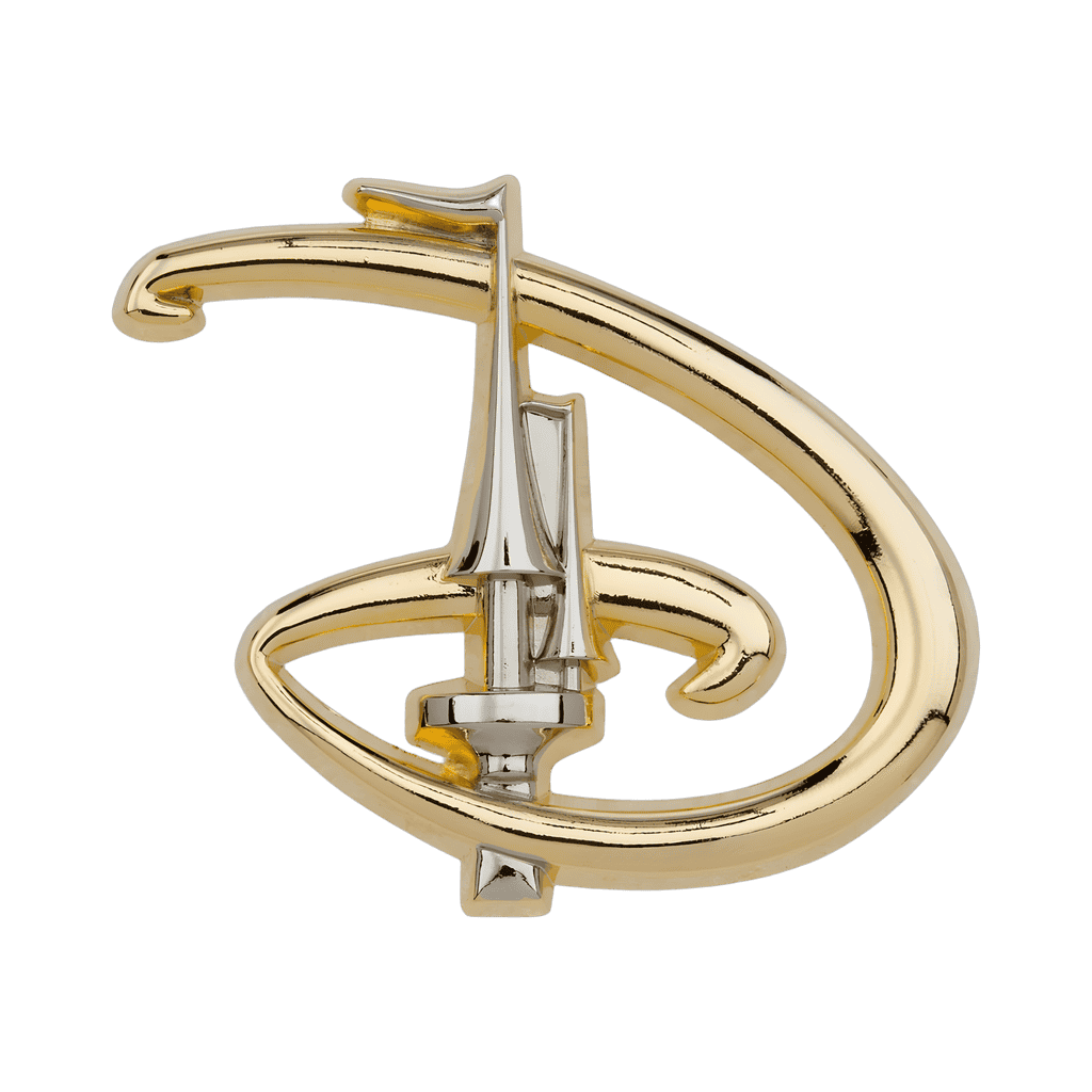 Golden Walt Disney World ''D” with Castle Disney pin