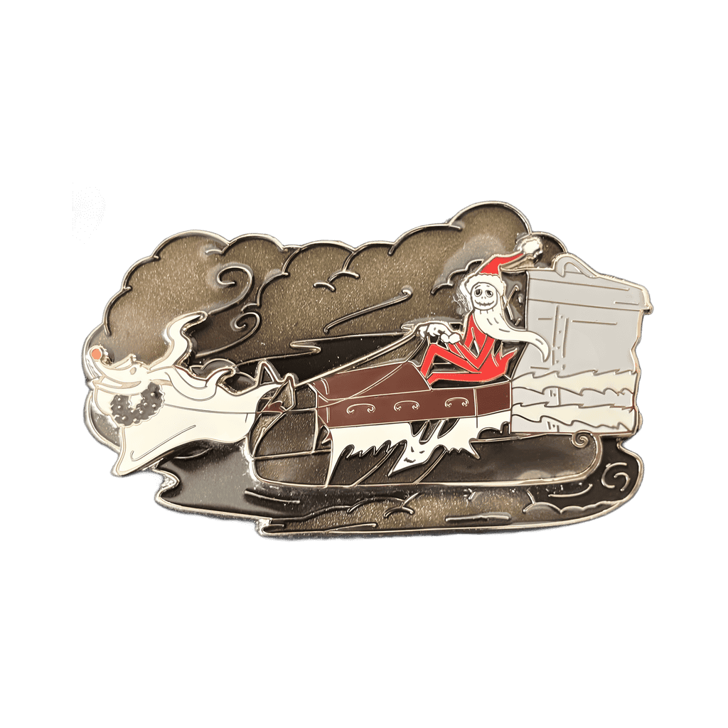 Zero pulling Jack's sleigh Disney pin