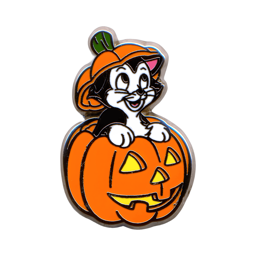 Halloween Figaro and Minnie Pin Set - Figaro in Pumpkin Disney pin