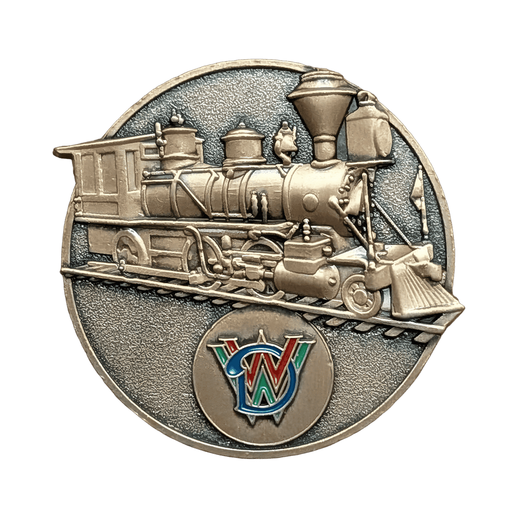Bronze Train Locomotive Medallion Disney pin