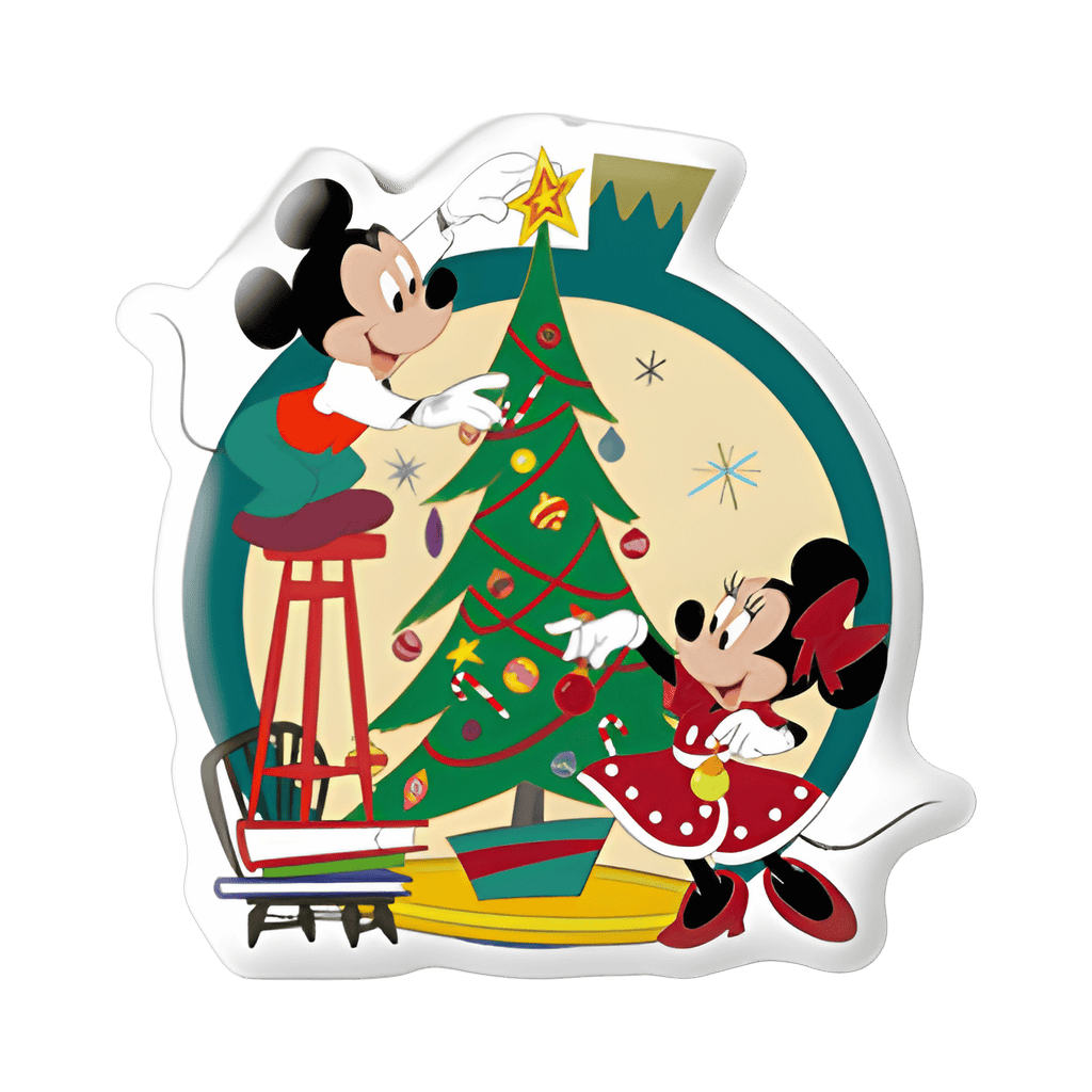 Mickey and Minnie Decorating Christmas Tree Disney pin