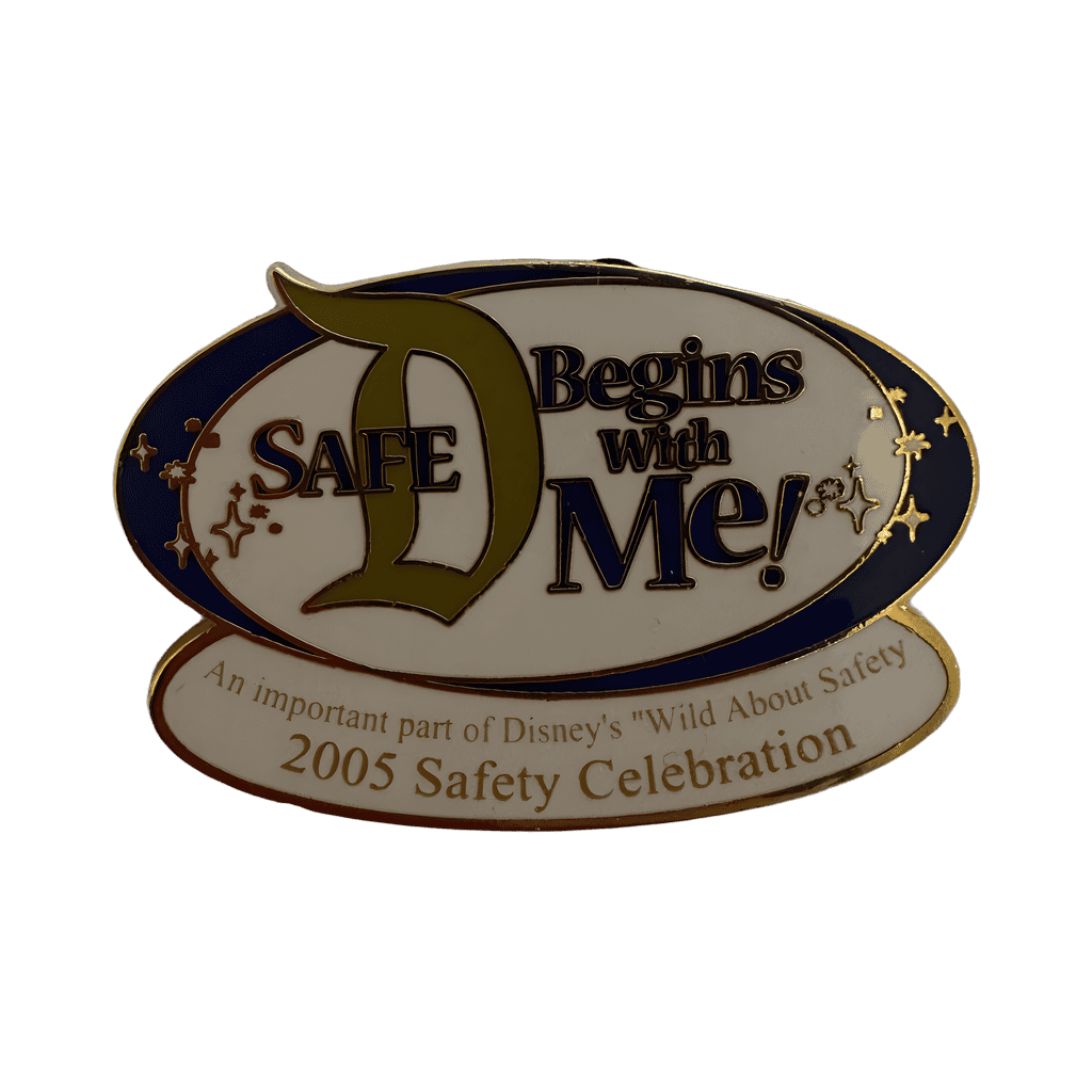 Safe D Begins with Me — Blue and White Disney pin