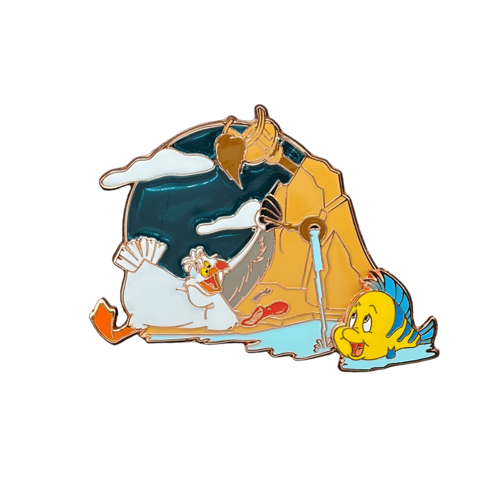 Scuttle and Flounder Disney pin
