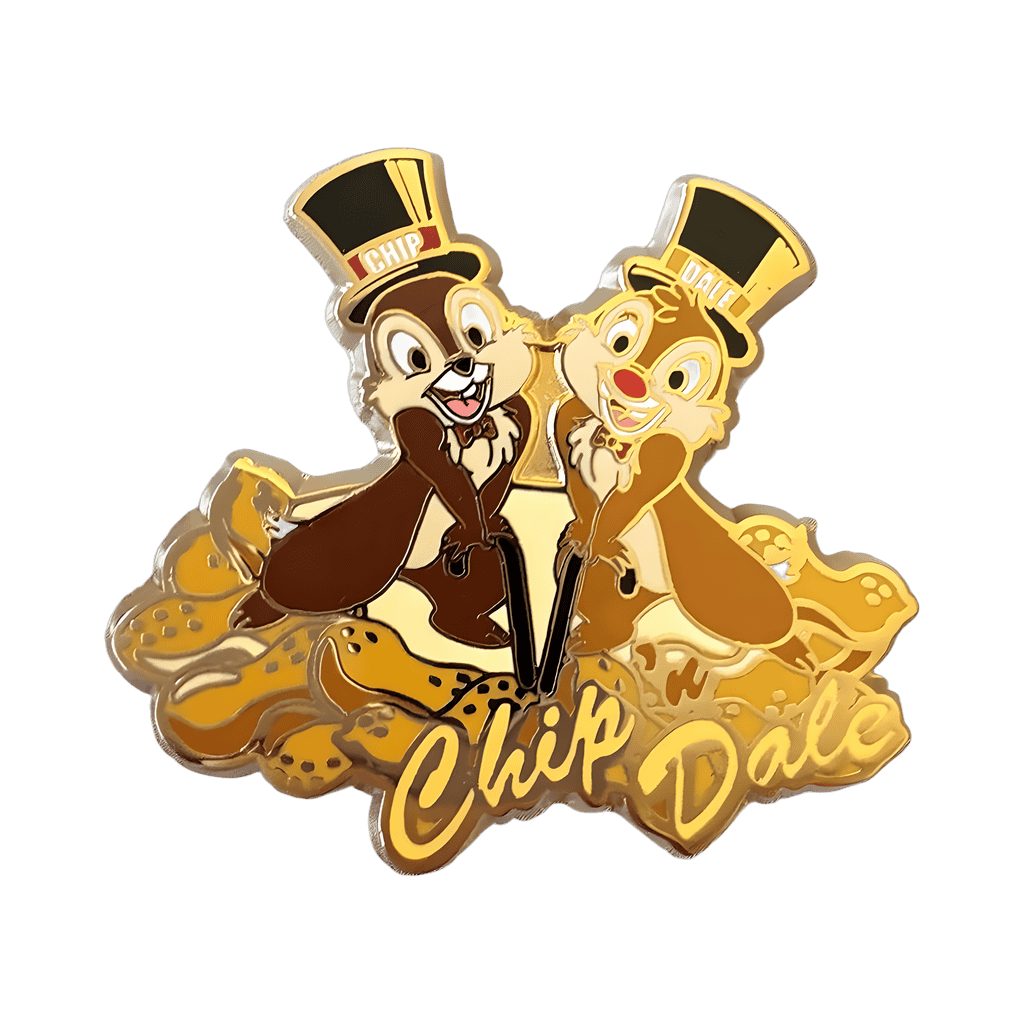 Chip & Dale with Top Hats and Canes Disney pin