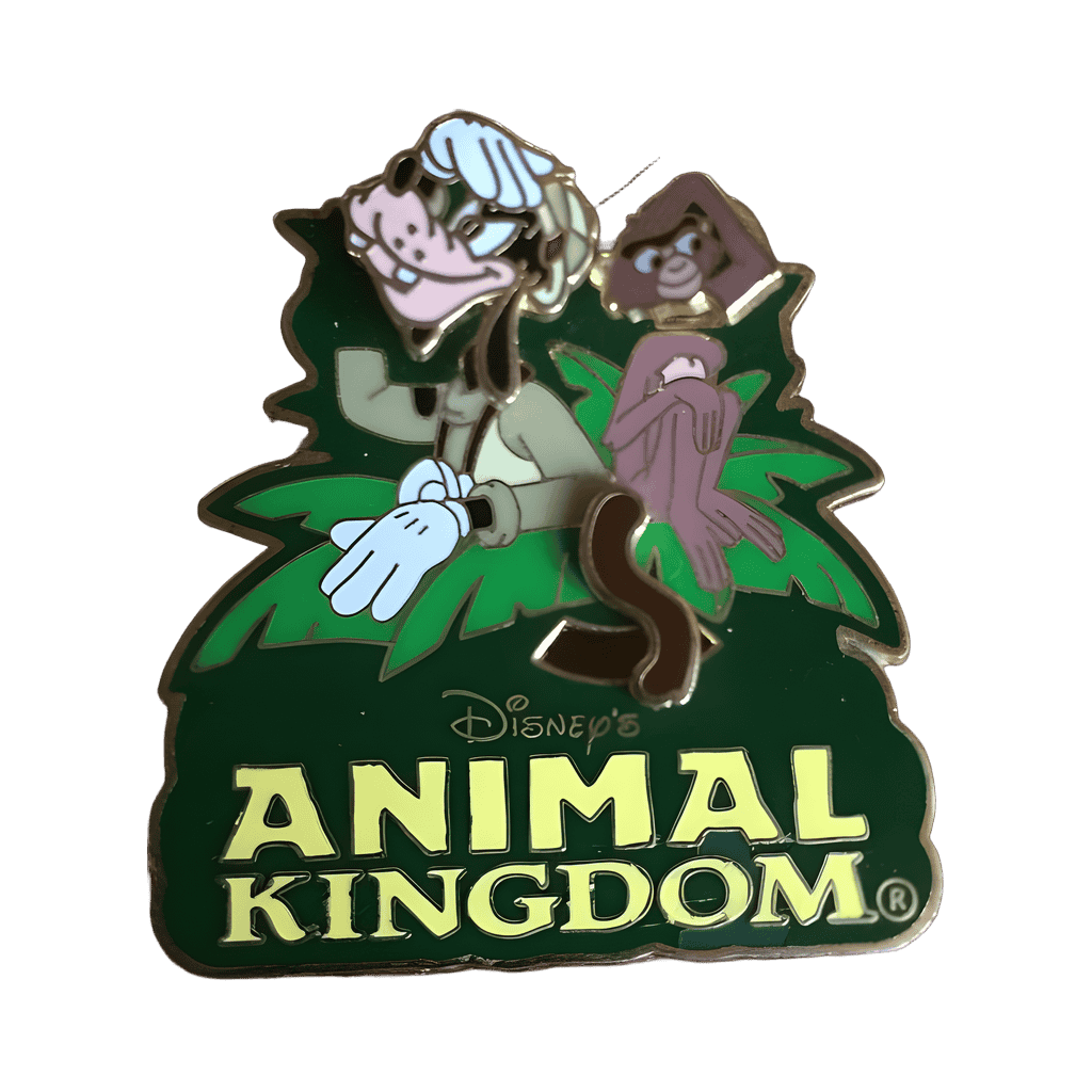 Animal Kingdom Goofy and Monkey Slider Disney pin
