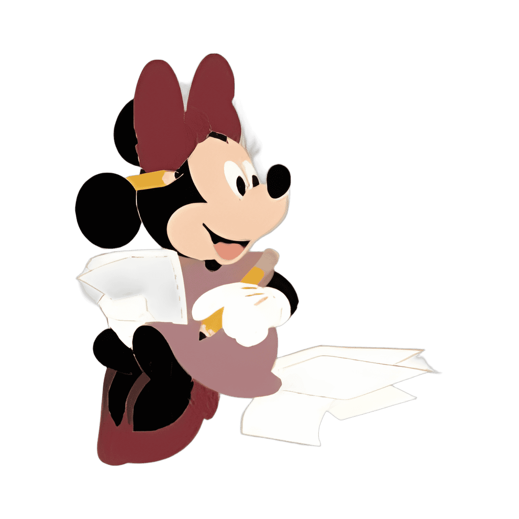 Minnie Mouse with Pencil and Papers Disney pin