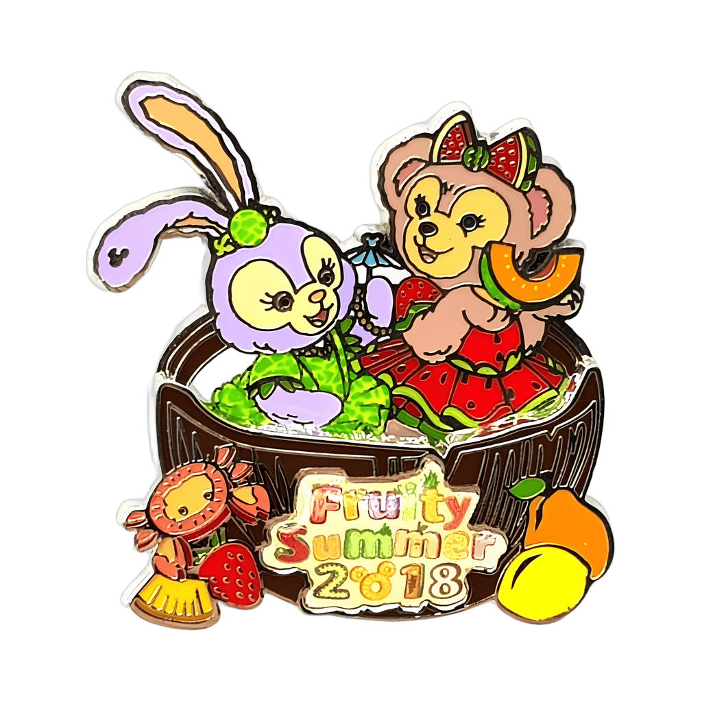 Stella Lou and Shellie May in a coconut Disney pin