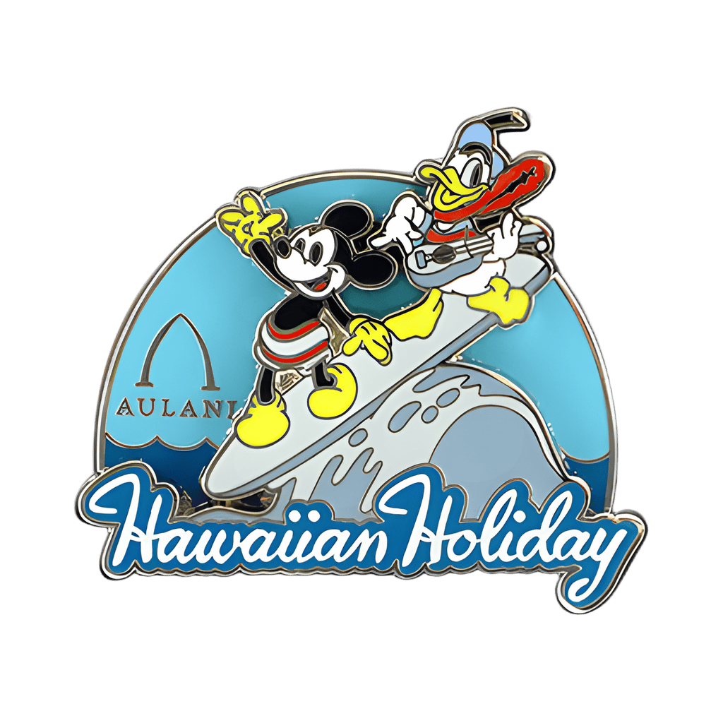 Hawaiian Holiday with Surfing Mickey & Donald Disney pin