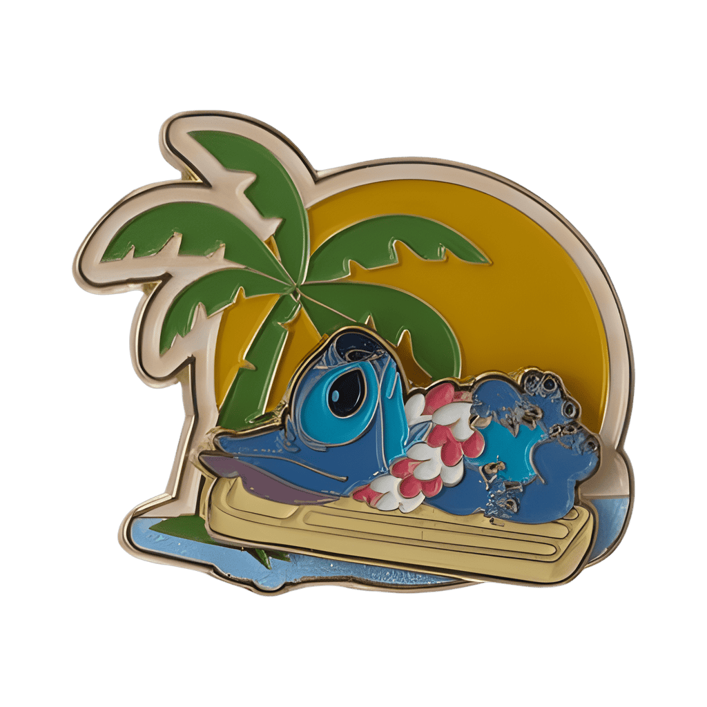 Stitch on a Float Disney pin