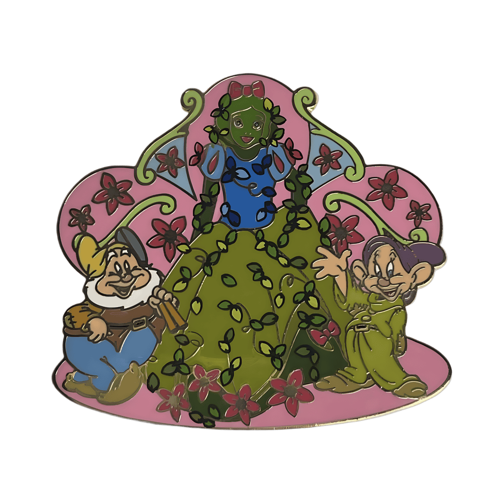 Snow White with Dopey and Happy Disney pin