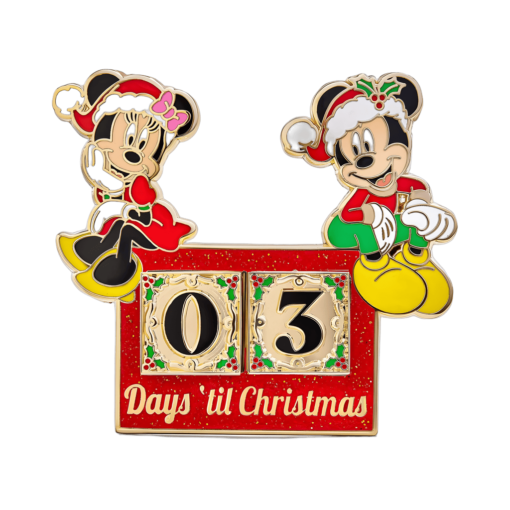 Mickey Mouse and Minnie Mouse Christmas Countdown Disney pin