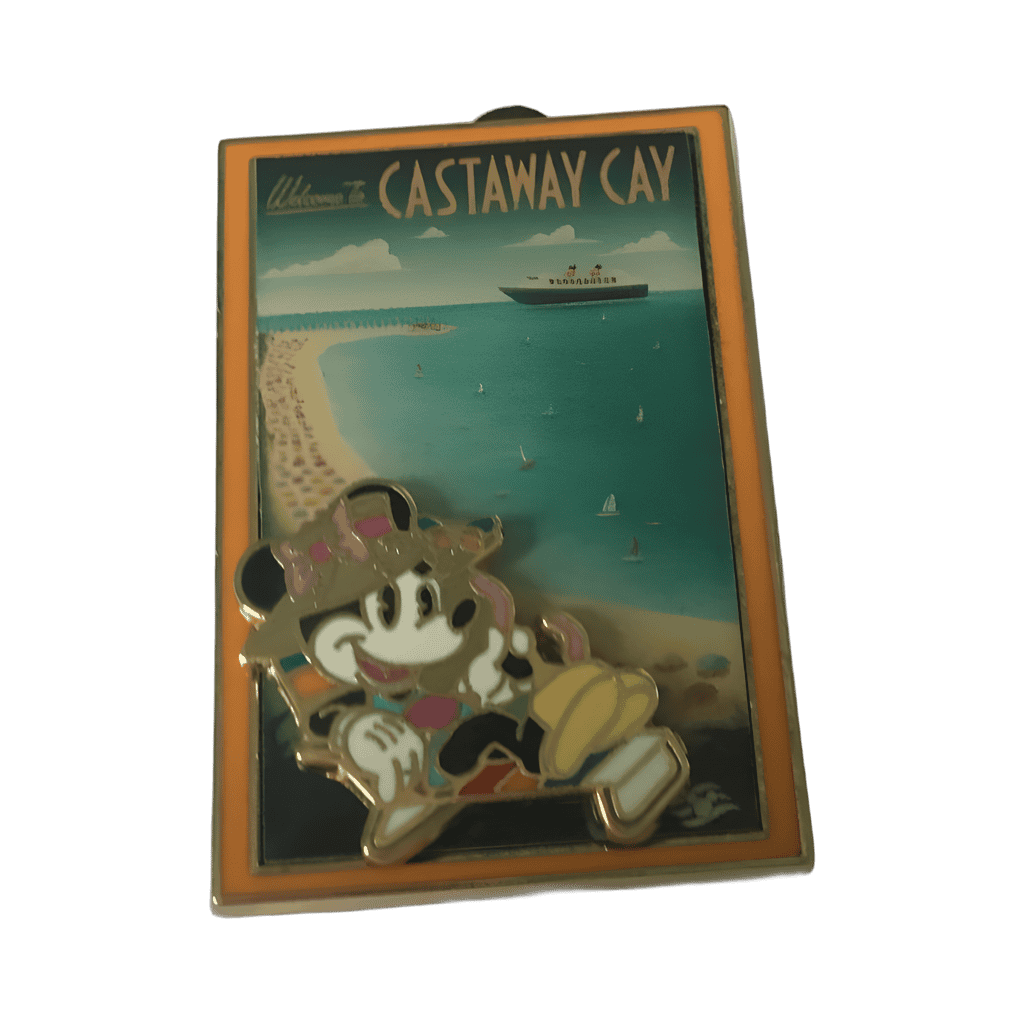 Castaway Cay Picture with Minnie Disney pin